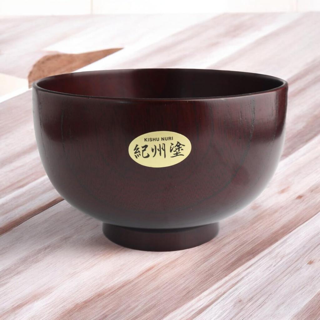 Miso Soup Kishu 13cm X 8cm J-kitchens Bowl, Wooden, Lacquer, Shirahama,