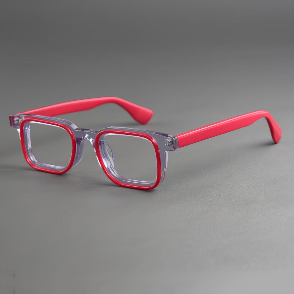 2026 High Quality Acetate Dual-Circle Splicing Glasses Frame Women Optical Eyeglasses Men Anti Blue Light Prescription Eyewear
