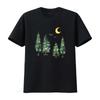 Evergreen Tree T Shirt Forest Nature Outdoors Watercolor Forrest Graphic Hiking Pine Vintage Stylish Homme Streetwear
