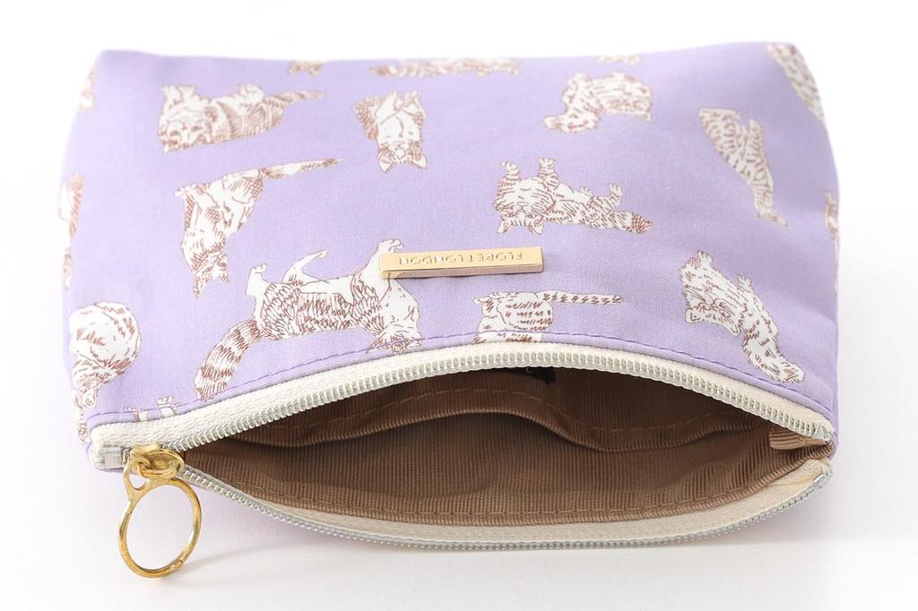 DDintex FLORET LONDON BASIC Pouch, Miao Lavender, 15 x 10.5 x 4.5cm [Liberty Print]