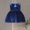Party Velvet Blue Pleated Dress Urban Backless Tube Corsetry-inspired Female Dress 2025 Elegant Lady High Streetwear New