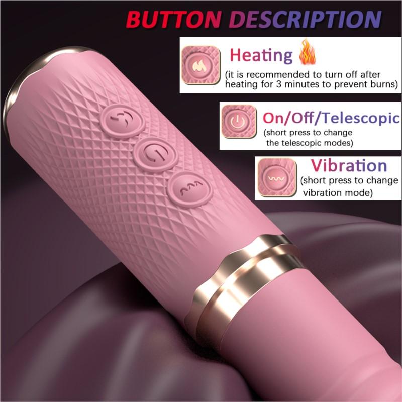 Dual Motor Realistic Thrusting Dildo Vibrator With Heating,10 Mode Sex Toys  Vibrator Clitoral Stimulator For Anal Stimulation