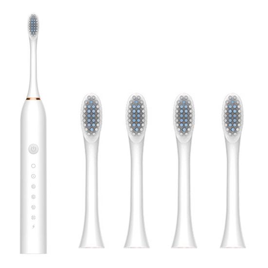 

Зубная щетка для ухода за зубами, креативная водонепроницаемая зубная щетка для ухода за полостью рта, водонепроницаемые дорожные принадлежности, 6 частот белый