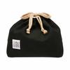Nakano Lunch Drawstring Bag, Bitter & Milk Black, Approx. 27cm W X 17cm H X 10cm D, Linen/Cotton Material, Quick-Drying, BM-122K, 1 Bag (Pack of 1)
