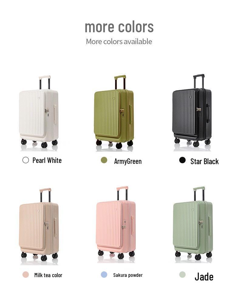 20-Inch Expandable Side-Opening Trolley Suitcase for Men & Women - Multifunctional Travel Carry-On
