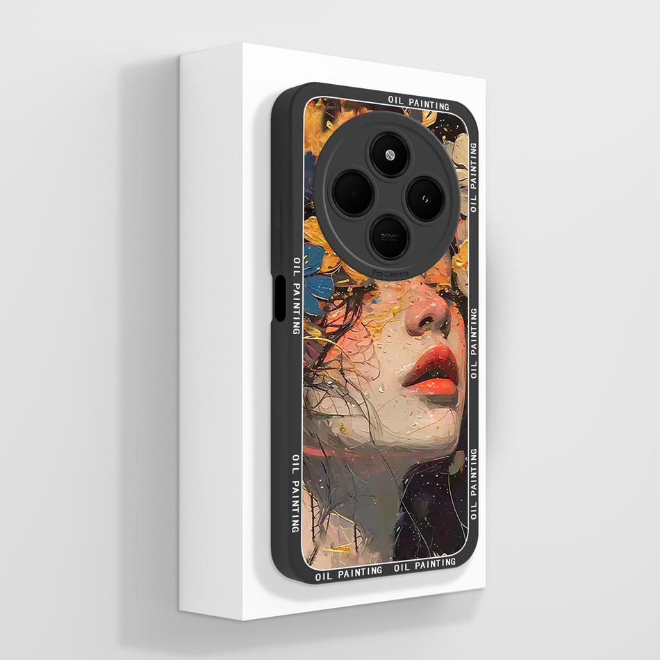 Per Custodia Telefono POCO C75 Carino Cuore Gatto Morbido Silicone Liquido Cover Posteriore Per Xiaomi Poco C 75 Protezione Completa Anti Caduta Funda Capa