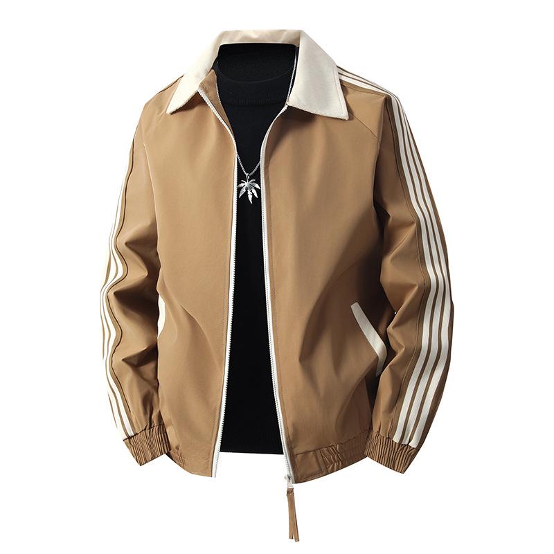 Men's Plus Size Trendy Loose American Casual Jacket - Extra Wide Lapel for Spring and Autumn
