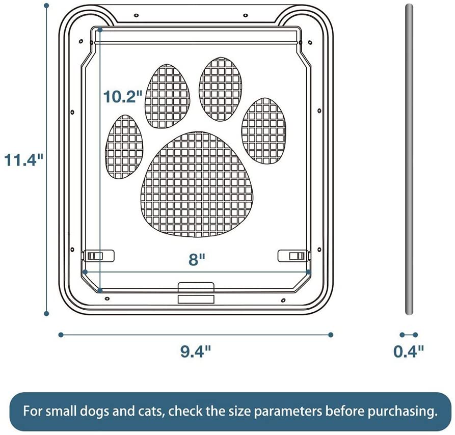 Accrie Dog Footprint Pattern Pet Cat Door Window Door Screen Doggie