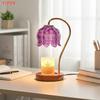Vintage Glas Kerzen Tischlampen Luxus Heimdeko für Schlafzimmer Wohnzimmer LED Tisch Nachtlicht