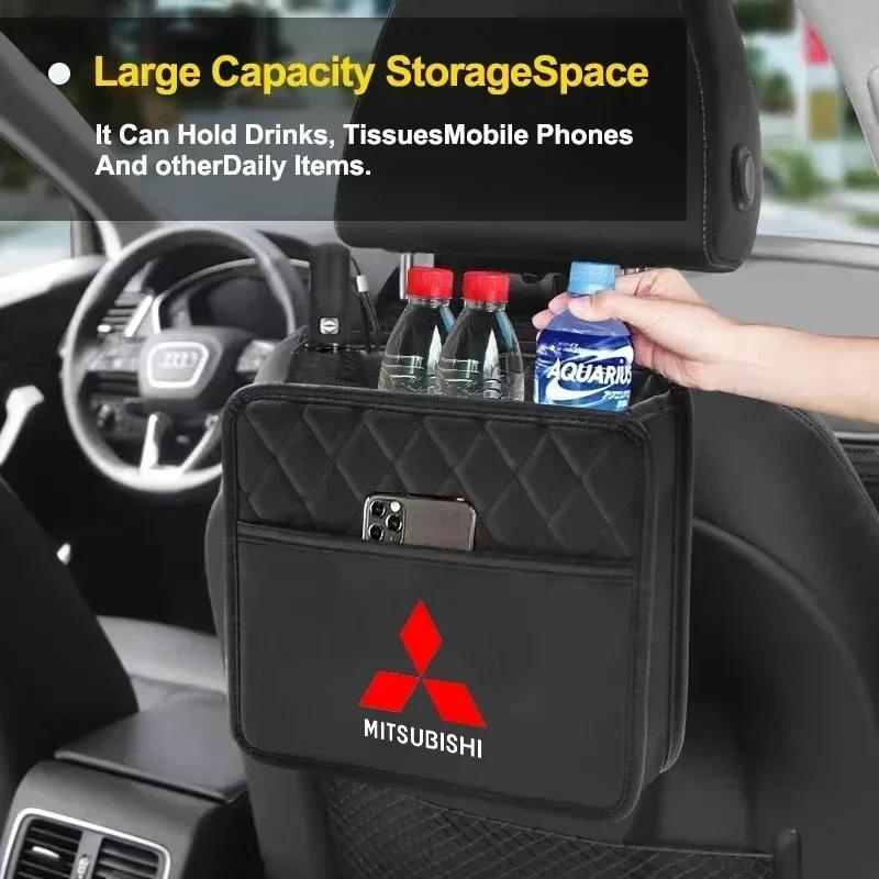Car Storage Bag Multi-function Seat Back Storage Pocket Suspension for Mitsubishi Asx Lancer Pajero Outlander L200 Evo Lancer Ex