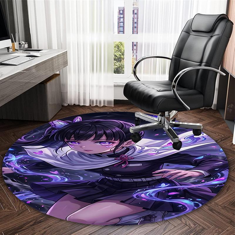 1pc Tsuyuri Kanawo Carpet, Round Rug, Comfortable, Suitable for Entryways, Living Rooms, Office, And Bedrooms, Christmas Decoration
