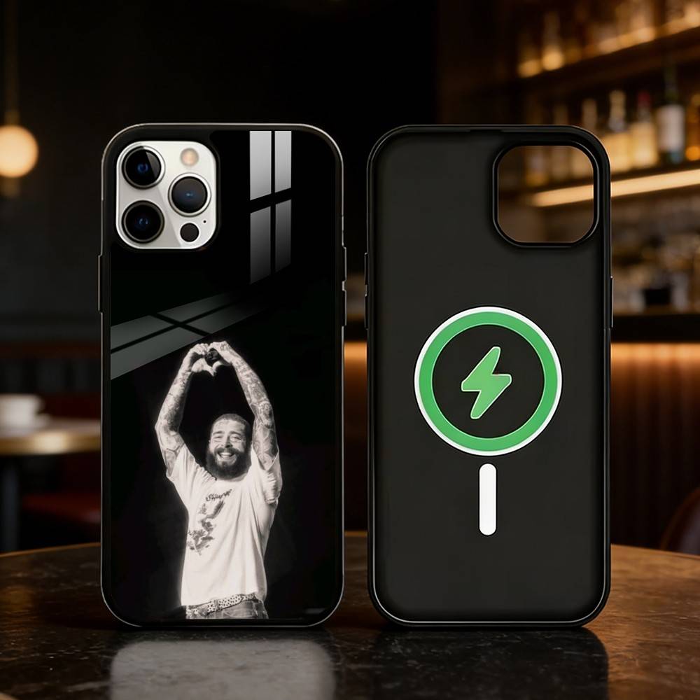 

Singer P-Post M-MaloneS Phone Case For iPhone 17 16 15 14 13 12 Pro Max Plus for Mirror Wireless Magnetic Cover iPhone12PRO