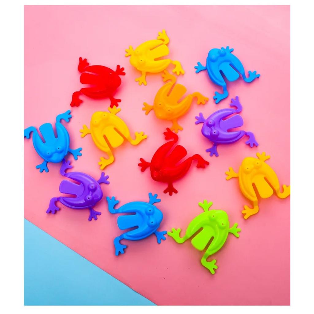 20 pz Rane Saltellanti Monocolore in Plastica, Rane Rimbalzanti, Giocattolo Educativo per Bambini, Regalo per Feste per Bambini, Compleanno