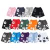 Men Women Streetwear Oversized Denim Shorts With Cotton Puff Floral Print Loose Fit Short Pants
