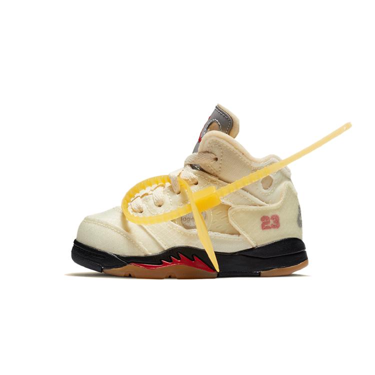 

New Jordan 5 Retro Off-White Sail TD CV4828-100 25