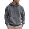 Herr Sherpa Fleece Huvtröja Överdimensionerad Pullover Varm Vinter Ficka Sweatshirt