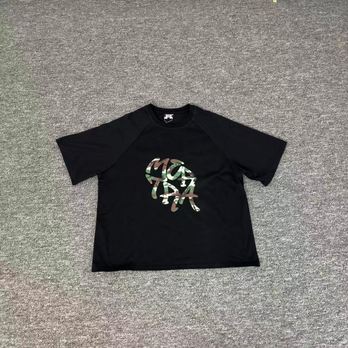 Meichao Camouflage Letter Printing Short-Sleeved T-Shirt