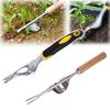 Manual Hand Weeder With Wooden Handle Garden Farmland Puller Removal Cutter Seedling Transplanting Tool Weed Shovel