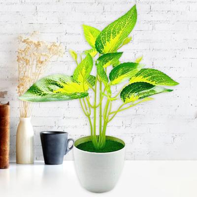 Lebendige künstliche Blätter Everlasting Kunststoff auffällige dekorative gefälschte Bonsai für Zuhause