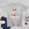 Unisex Unisex Cute Chihuahua Mom Sunglasses Flower For Chihuahua Owner Tshirt Tees T Shirts WoUnisex Boys 100 Cotton TShirt