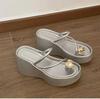 Fashion 2025 Summer Chunky Women Clip Toe Slipper Fashion Elegant Platform Wedges Heel Slides Ladies Gladiator Beach Sandalias Flip Flop