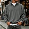 Men's Pullover Sweatshirt with Collar Long Sleeve Casual