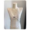 Lace Inside with A Bottom of The Halter Vest Female Early Autumn Korean Wear Overlapping Wear Sleeveless Blouse Pure Wind Hanging Neck Halter