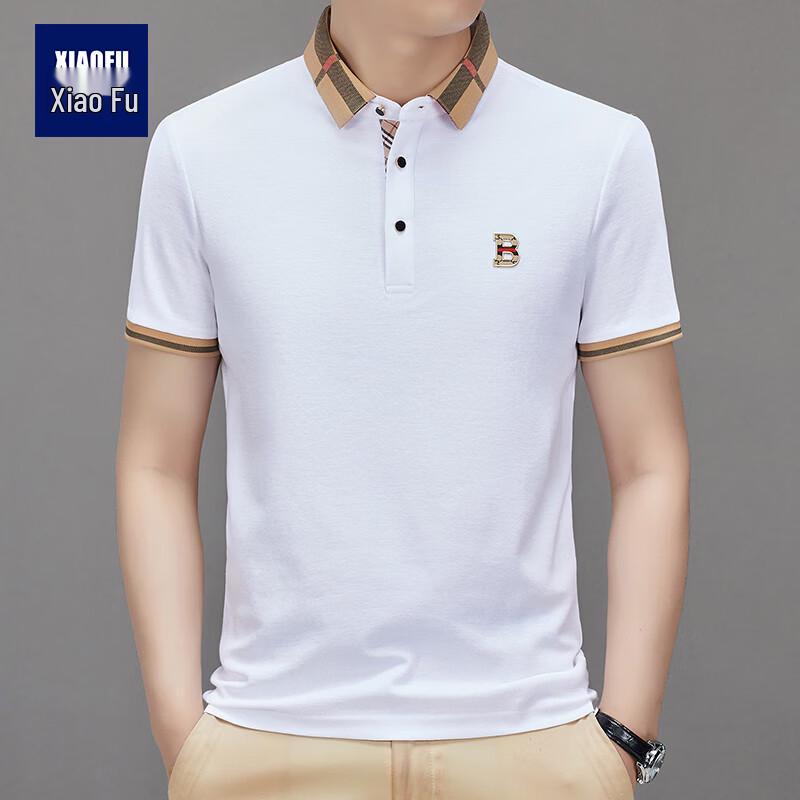 Men s Casual Patchwork Polo Shirt XL