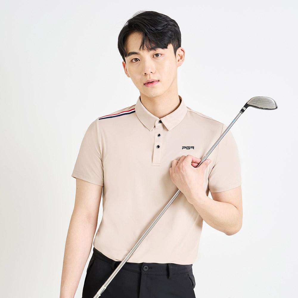 PGR Short Sleeve Collared T-Shirt Beige Gt-3303