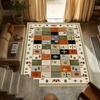 Ethnic Patchwork Vintage Decorative Botanical Pattern Carpet Colorful Artistic Style Rug for Living Room Kids Bedroom Home Decor