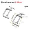 2pcs Clamps Alloy Steel Woodworking Attachments C-Clamp