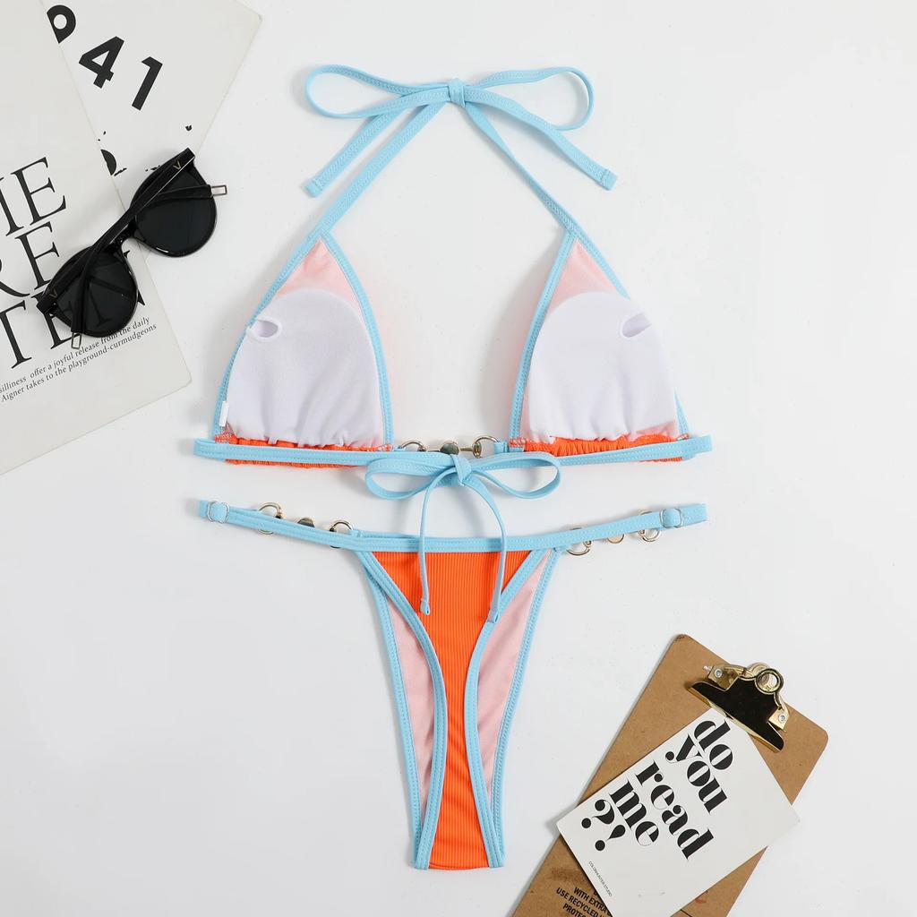 Sexy String Micro Mini Bikinis Set High Waist Badeanzug Tanga Badeanzug Bademode Biquini Tankini Bikini Set Strandbekleidung