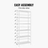 Bamboo Bookshelf 6 Tiers Bamboo Ladder Bookcase Rectangle Storage Rack