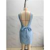 Women Square Neck Sleeveless Mini Dress Backless Bow Tie Design Slim Fit A Line Short Dress Elegant Party Club Bodycon Dress
