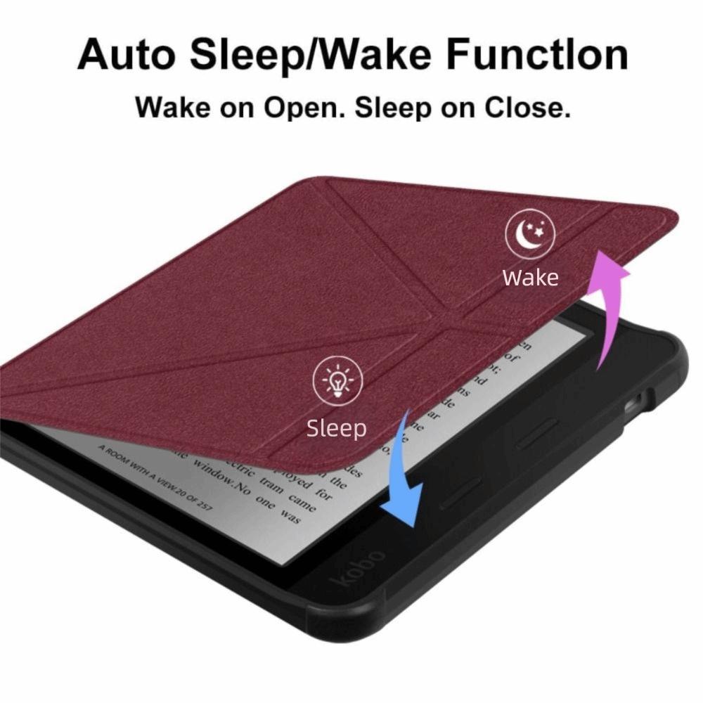Auto Wake/Sleep E-Reader Case Acrylic Protective Shell Smart Cover for KOBO Libra Color/2