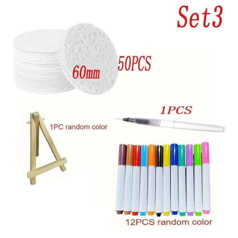 1 Set Diy Drawing Art Educational Craft Sponge Canvas Board Handicraft Toy 3D Magic Puffy Foam Texture Painting Paper For Kids
