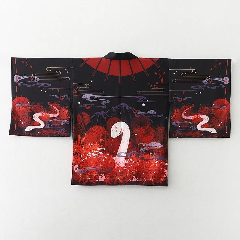 Summer Loose Japanese Samurai Kimono Streetwear Cardigan Cosplay Harajuku Women Men Traditional Clothing