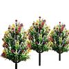Artificial Multicolor Flower Topiary Stake Lightweight Realistic Waterproof Fake Shrub for Campsite Decor