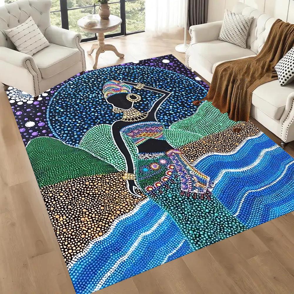 African Dance Celebration Floor Mats for Living Room, Bedroom and Room Decoration Are Suitable for Gifts.