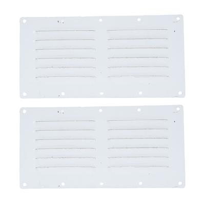2PCS Louvered Vent Air Grill Cover 316 Stainless Steel Rectangular Air Venting Panel Cover for Ships Yachts RVs