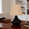 Bambusoidea Woven Rattan Table Lamp Handmade Wicker Nightstand Lamp  Living Room
