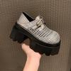 Fashion 8.5CM New Synthetic Leather High-heeled Platform Wedge Sandals Women Summer Weaving Breathable High Heels Chunky Sneakers Woman