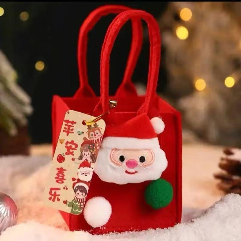 Christmas Eve Felt Apple Bag for Kids - Creative Gift & Candy Holder