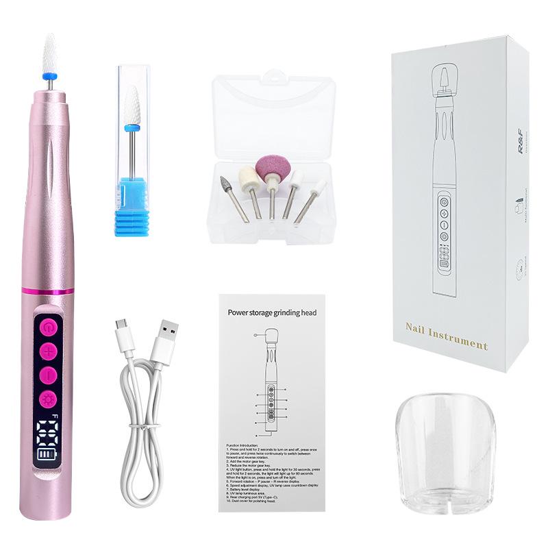 Electric Nail Art Grinding Machine with Curing Lamp – Nail Grinder and Remover