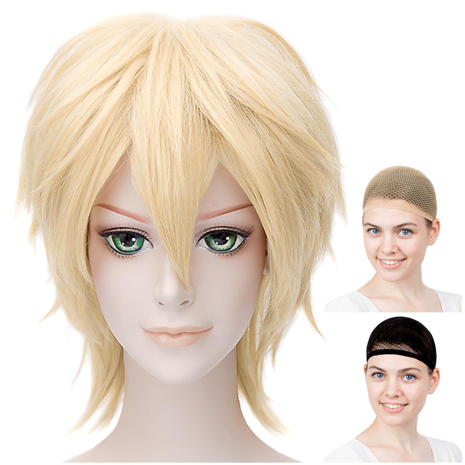 

CaseEden Cosplay Wig Premium Cool Short Blonde Light Blonde 6056