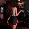 Sex Underwear Temptation Nightclub Bright Diamond Hip Skirt Split Ends Straps Passion Secretary Uniform Temptation Ol Open Crotch