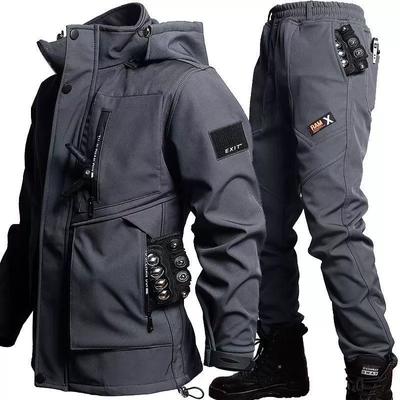 Winter Velvet Jacket Set Men Women Windproof Water Proof Outdoor Cold Proof Warm Work