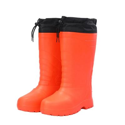 Fashion New EVA Warm Rain Boots Outdoor Safety Water Shoe Men Fishing Car Wash Work Shoes Men Fashionable Knee-high Rain Boot