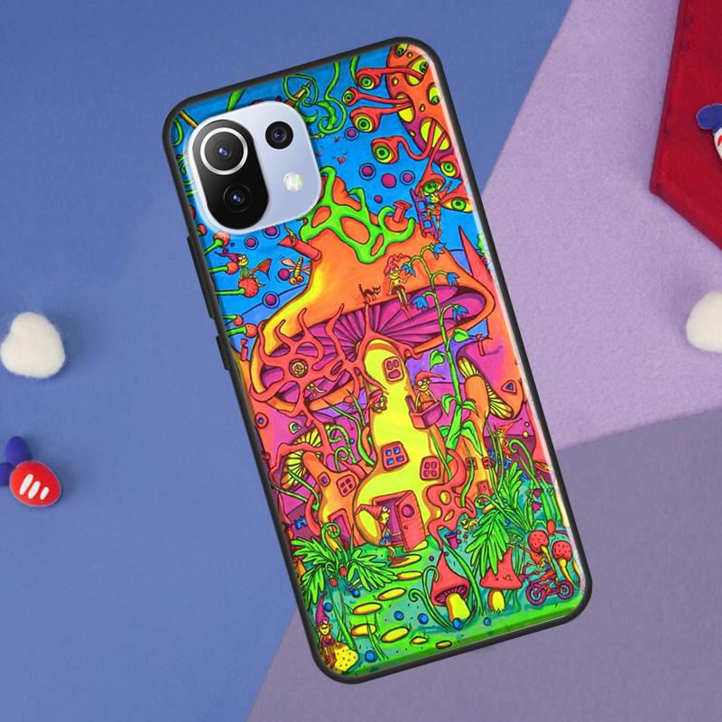 Trippy Mushroom Psychedelic Art Cover For Xiaomi 14T Pro 11T 12T 13T 13 14 Ultra POCO X7 Pro X3 X5 F3 F5 F6 M6 X6 Pro Case