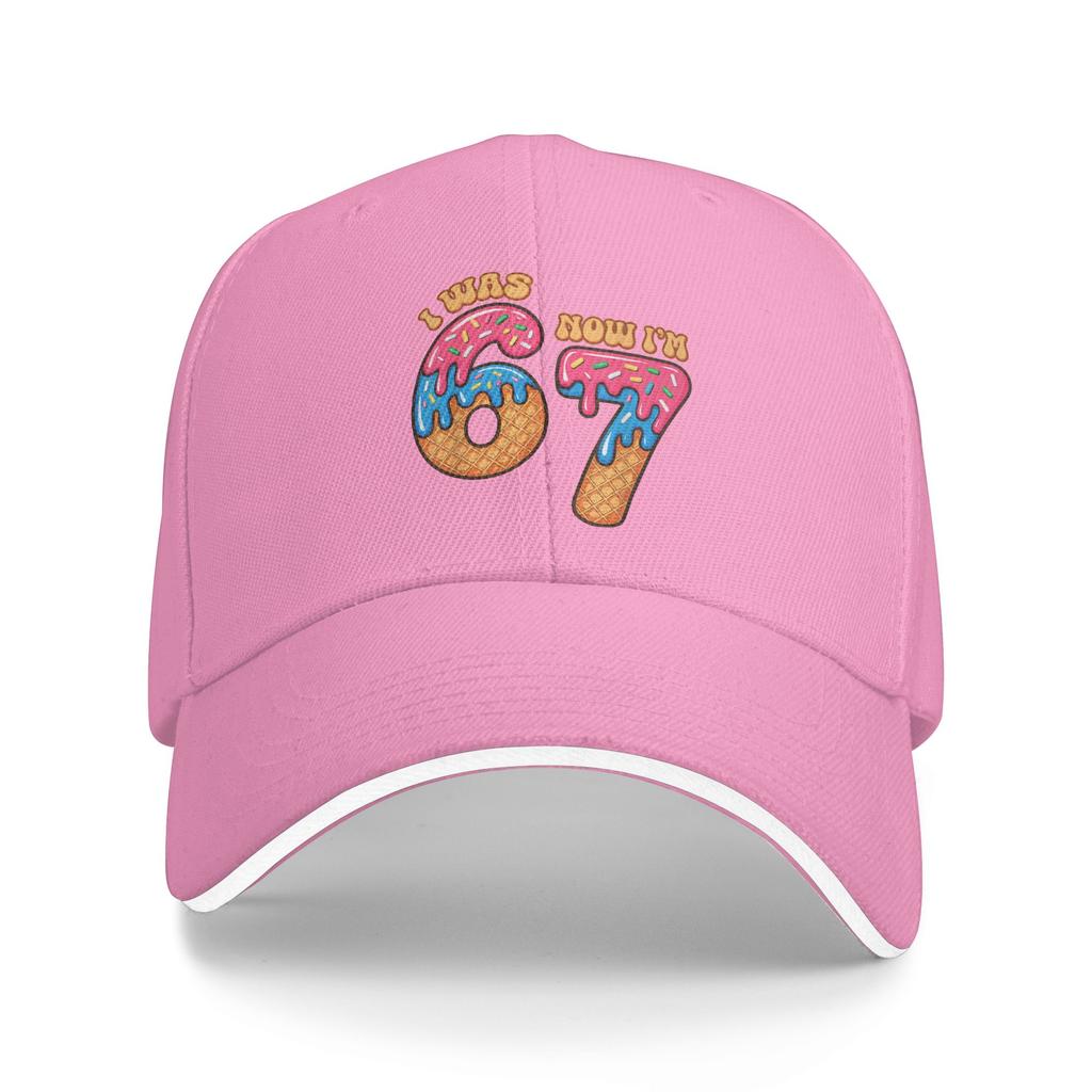 7 Year Old Birthday I Was 6 Now I'm 7 67 Meme Baseball Cap Casual Men Trucker Hat Sun Visor Print Running Hippie Snapback Cap